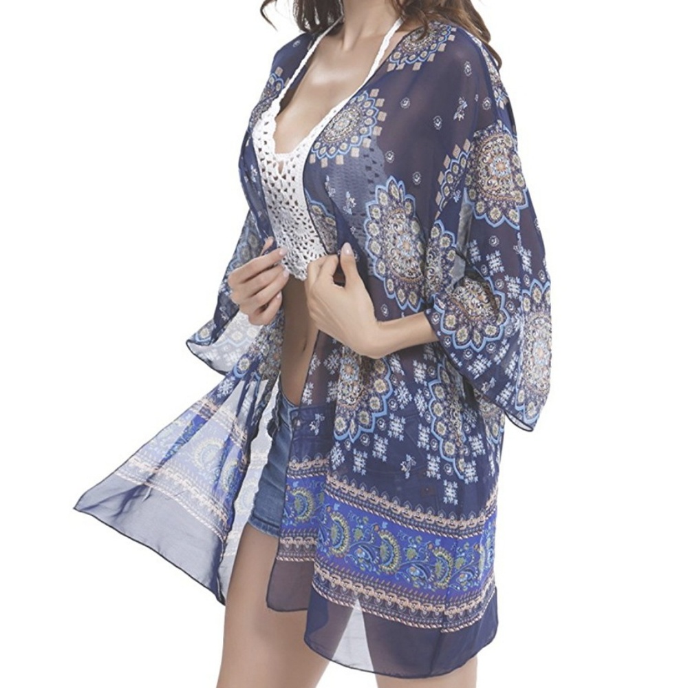 NWT Sapphire BoHo Mandala Kimono Jacket S-XXL OS